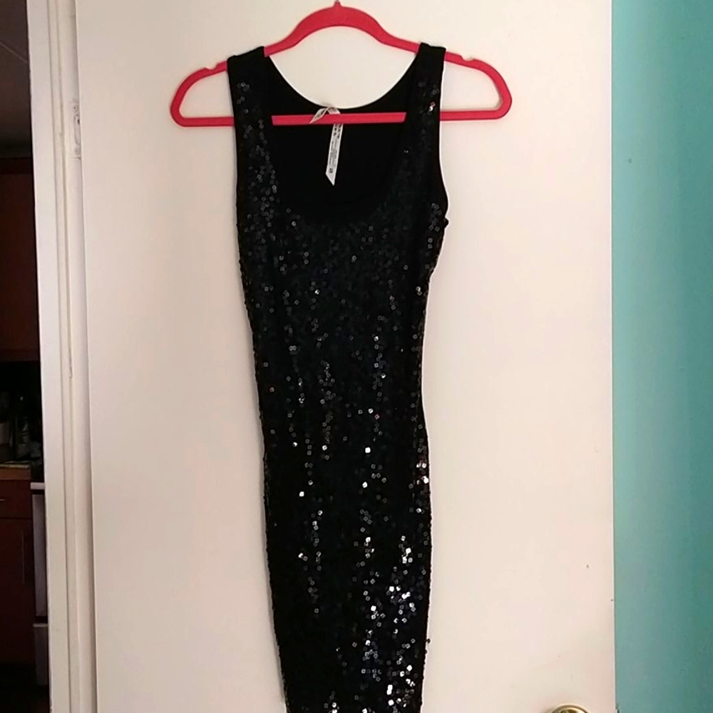 Black mini dress